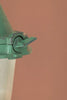 keila gepantsterde mijnlamp groen bakeliet e27 fitting zijkant detail