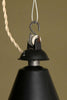 sirieu hanglamp zwart email e27 fitting bovenkant detail