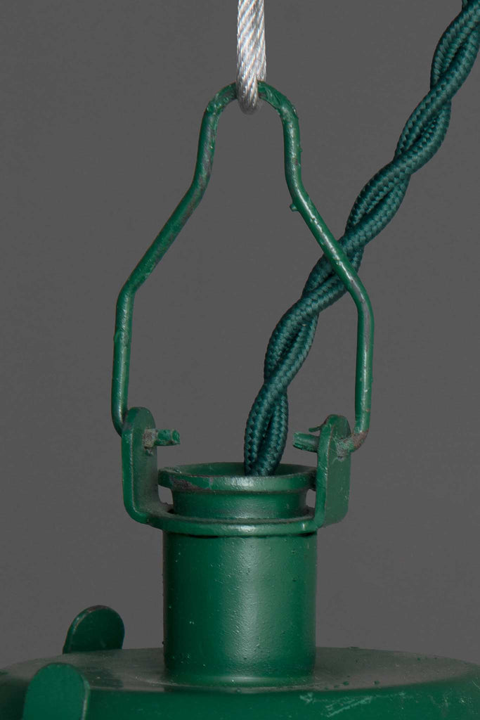 strella gepantsterde lamp groen e27 fitting bovenkant bevestiging