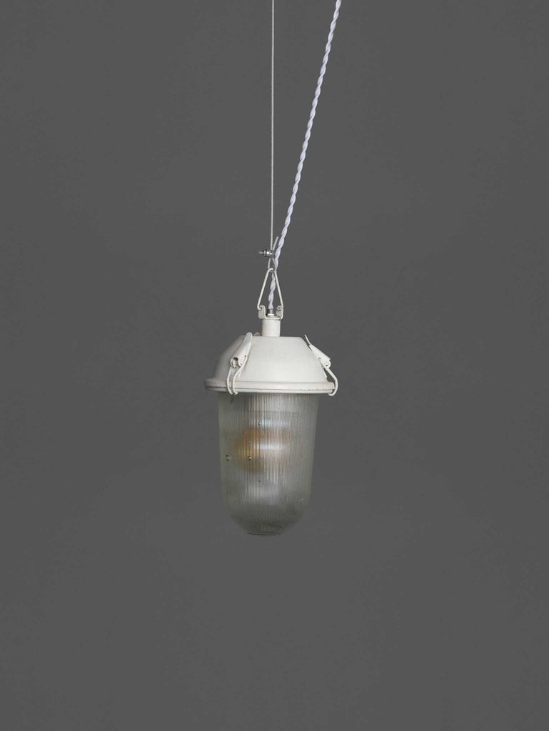strella gepantsterde lamp wit e27 fitting voorkant